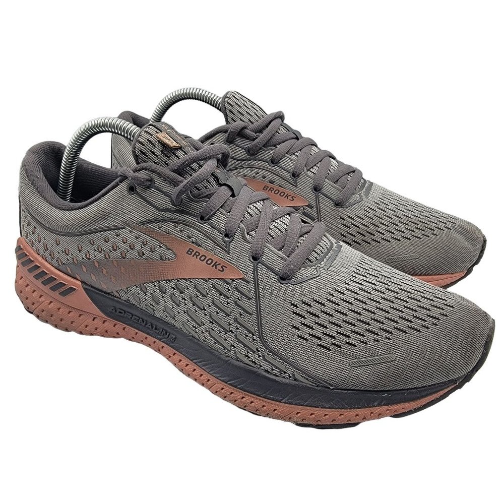 Brooks Adrenaline GTS 21 Womens 1203291B083 Gray Running Shoes Sneakers Sz 10.5B